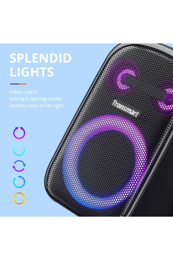 TRONSMART φορητό ηχείο Halo 110 με μικρόφωνο, 60W, 12000mAh, LED, μαύρο