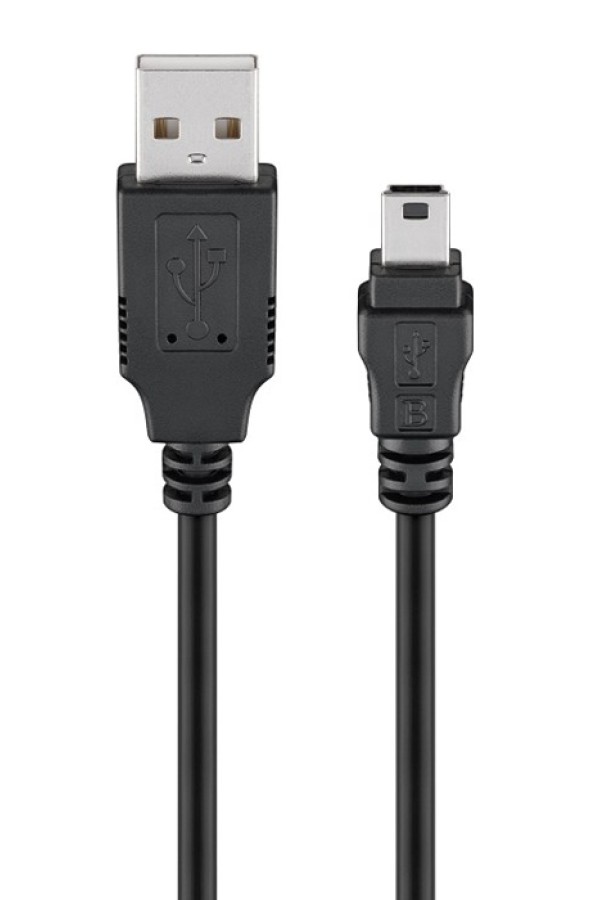 GOOBAY καλώδιο USB σε USB Mini 93229, 480Mbps, 0.3m, μαύρο