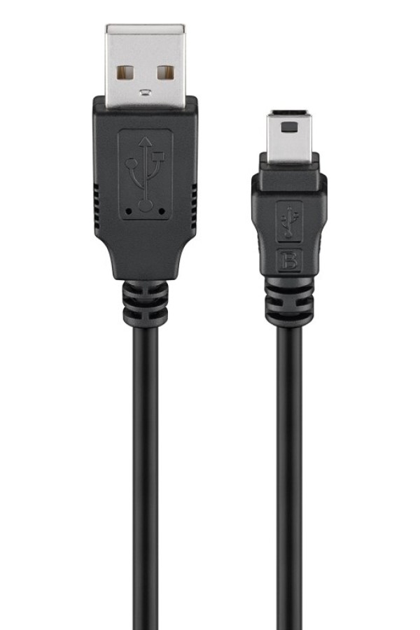 GOOBAY καλώδιο USB 2.0 σε USB Mini 93623, copper, 1.5m, μαύρο