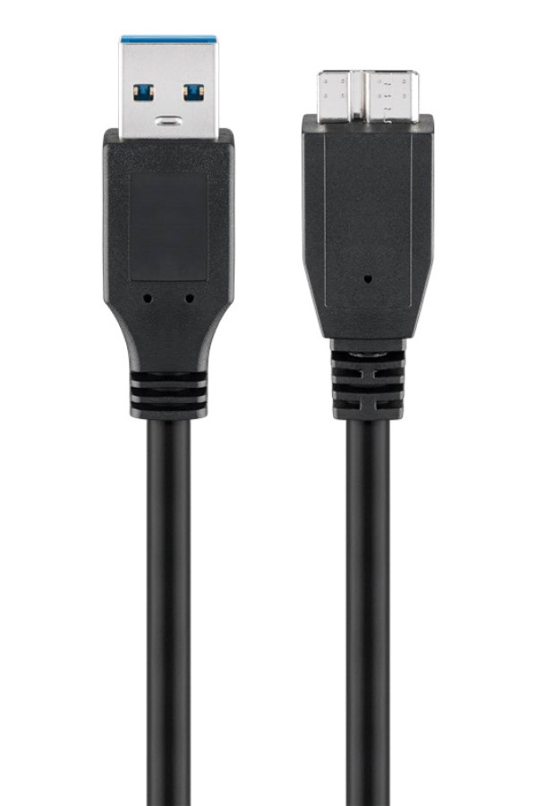 GOOBAY καλώδιο USB 3.0 σε micro Τype B 95027, 5 Gbps, 3m, μαύρο