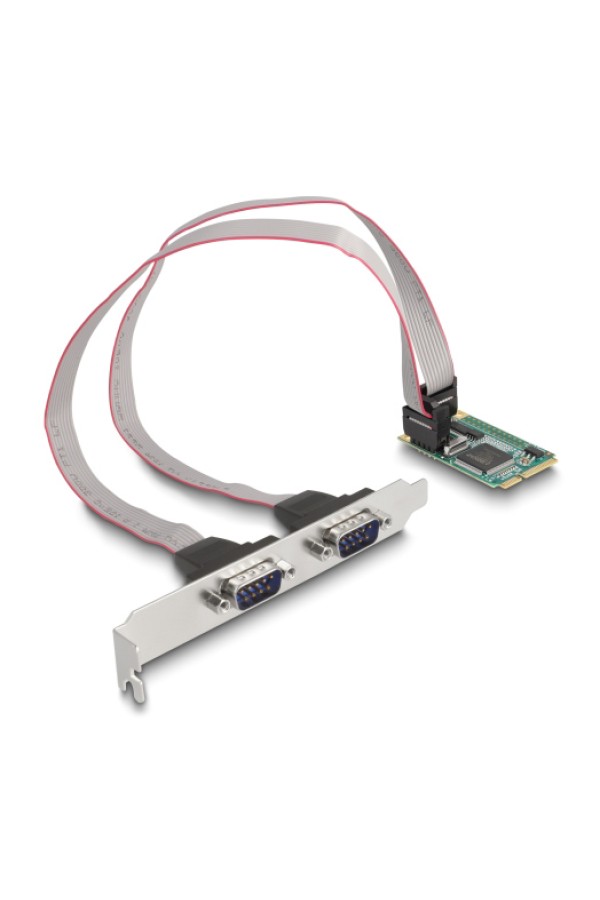 DELOCK κάρτα επέκτασης mini PCIe σε 2x RS-232 95273