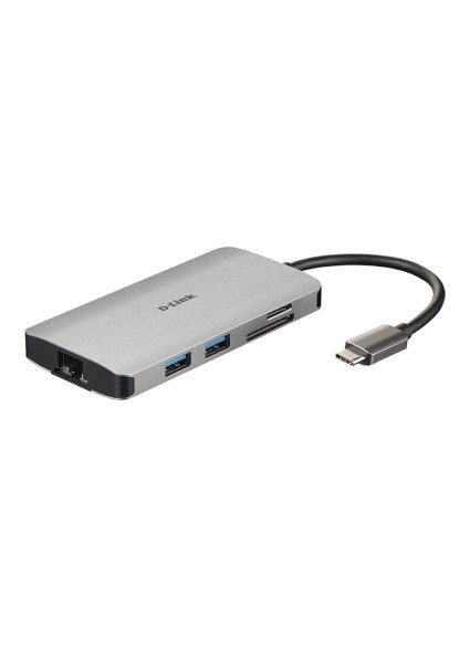 D-LINK DUB-M810 8-IN-1 USB-C HUB HDMI,RJ45,CARD,PD