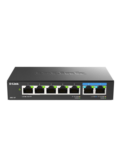 D-LINK DMS-107 7-Port Multi-Gigabit Unmanaged Switch with 2x2.5G