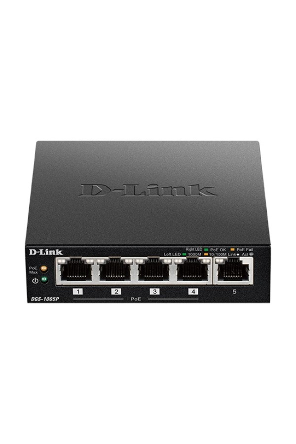 D-LINK DGS-1005P 5-port 10/100/1000Mbps 4 PoE Ports