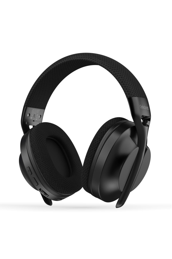 CELEBRAT headphones A34, ασύρματα & ενσύρματα, 40mm, 300mAh, μαύρα
