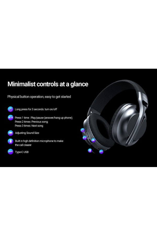 CELEBRAT headphones A34, ασύρματα & ενσύρματα, 40mm, 300mAh, μαύρα