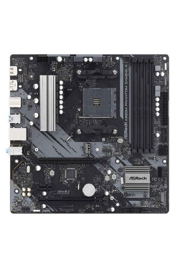 ASROCK μητρική A520M Phantom Gaming 4, 4x DDR4, AM4, USB 3.2, mATX