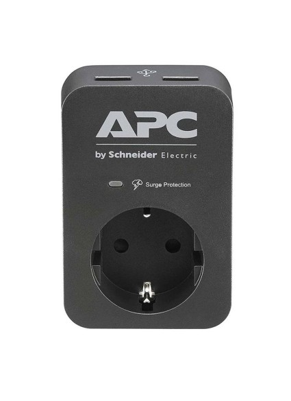 APC Essential SurgeArrest Πρίζα Ασφαλείας 1 Θέσης + 2 USB Black (PME1WU2B-GR) (APCPME1WU2B-GR)