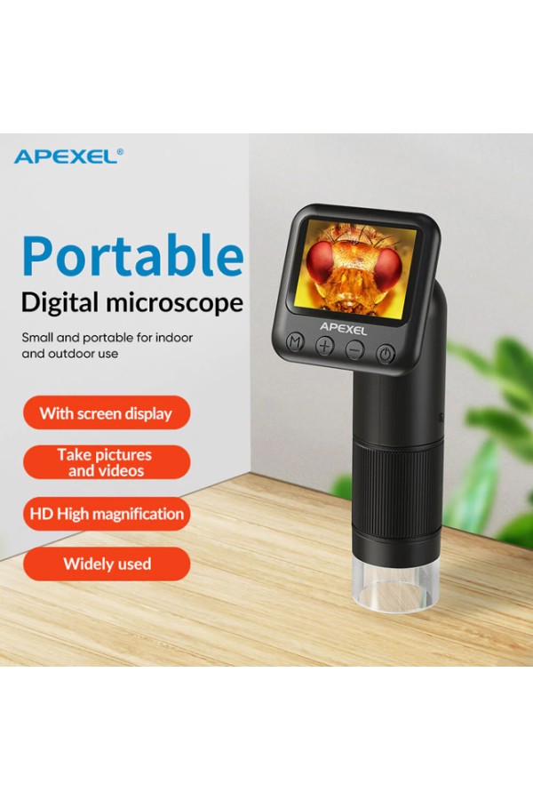 APEXEL ψηφιακό μικροσκόπιο APL-MS008, 400x-800x, LED, 720p/2MP