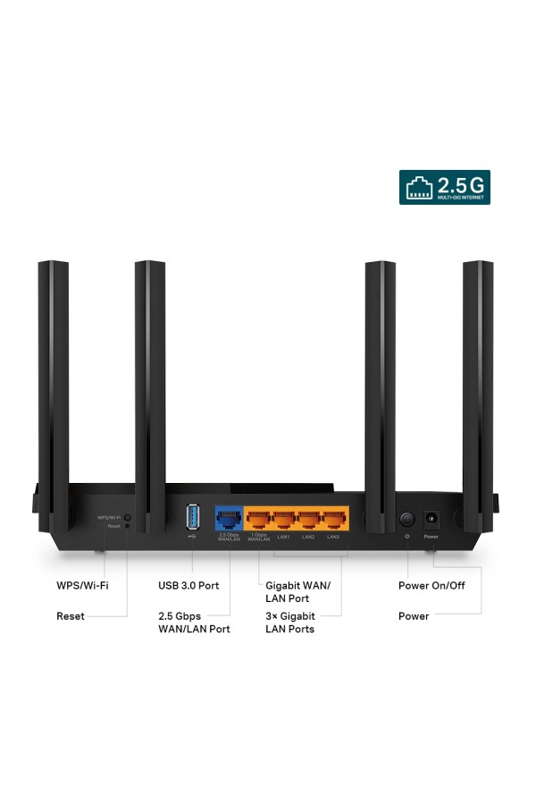 TP-LINK Router Archer AX55 Pro, WiFi 6, 3Gbps AX3000, Dual Band, V.1.0