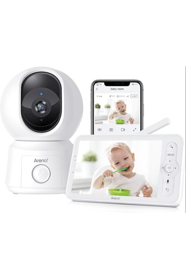 Arenti 2MP/1080P Wi-Fi Video Baby Monitor Kit with LCD Screen (AINANNY B2 KIT) (AREAINANNY-B2-KIT)