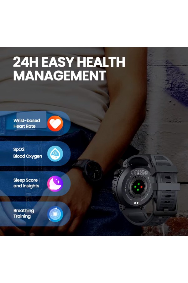 ZEBLAZE smartwatch Ares 3 Plus, heart rate, 1.43