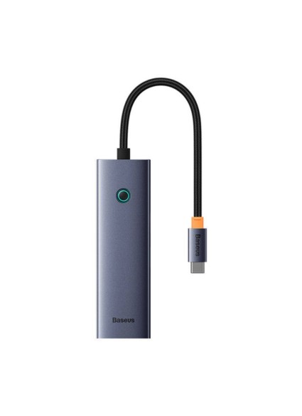 Baseus UltraJoy USB 3.0 Hub 4 Θυρών με σύνδεση USB-C Γκρι (B0005280A813-03) (BASB0005280A813-03)