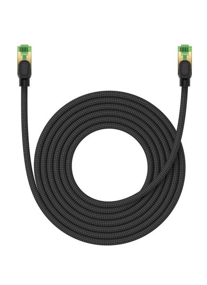 Baseus Καλώδιο Δικτύου Ethernet RJ45 Cat.8 με Πλεκτό Περίβλημα 40Gbps 0.5m Μαύρο (B0013320C111-00) (BASB0013320C111-00)