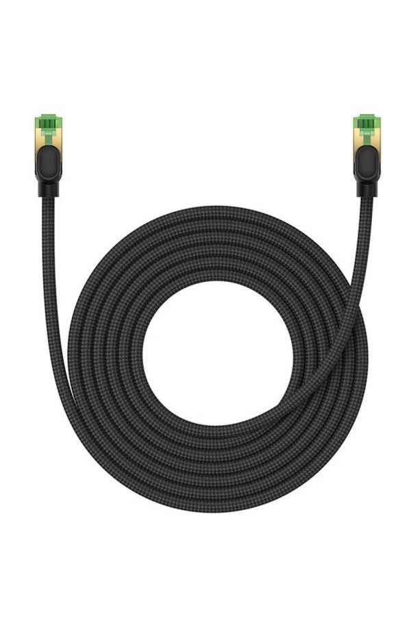 Baseus Καλώδιο Δικτύου Ethernet RJ45 Cat.8 με Πλεκτό Περίβλημα 40Gbps 0.5m Μαύρο (B0013320C111-00) (BASB0013320C111-00)