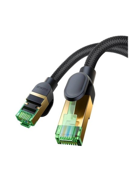 Baseus Καλώδιο Δικτύου Ethernet RJ45 Cat.8 με Πλεκτό Περίβλημα. 40Gbps 8m Μαύρο (B0013320C111-06) (BASB0013320C111-06)