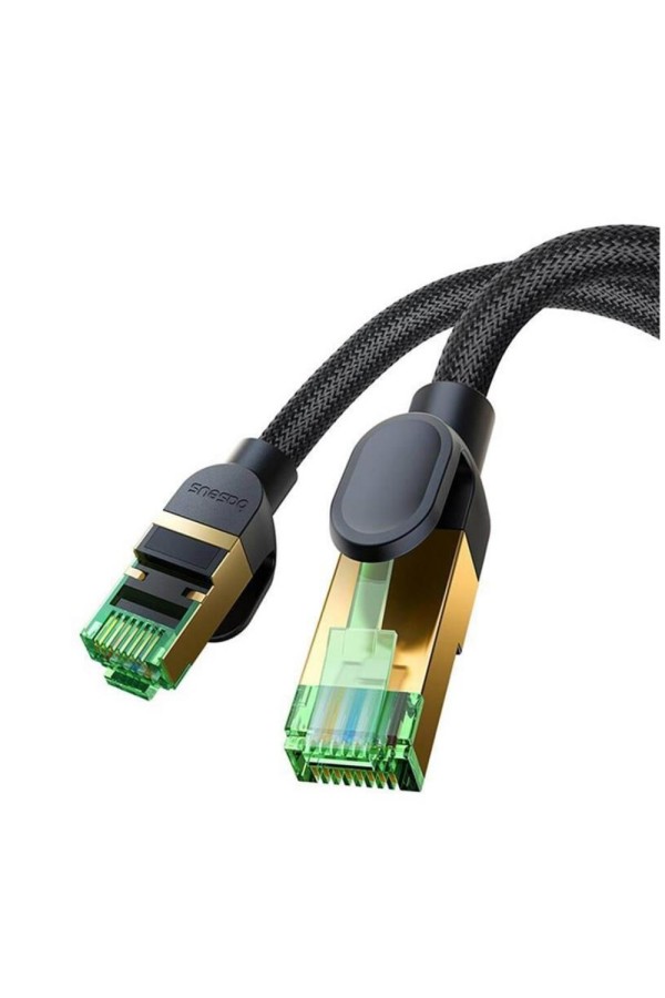 Baseus Καλώδιο Δικτύου Ethernet RJ45 Cat.8 με Πλεκτό Περίβλημα. 40Gbps 8m Μαύρο (B0013320C111-06) (BASB0013320C111-06)