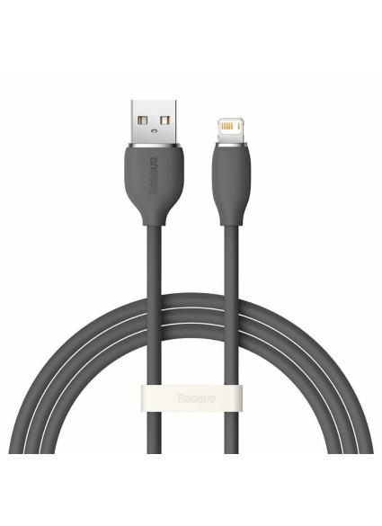 Baseus Jelly Liquid Silica Gel USB to Lightning Cable Μαύρο 1.2m (CAGD000001) (BASCAGD000001)