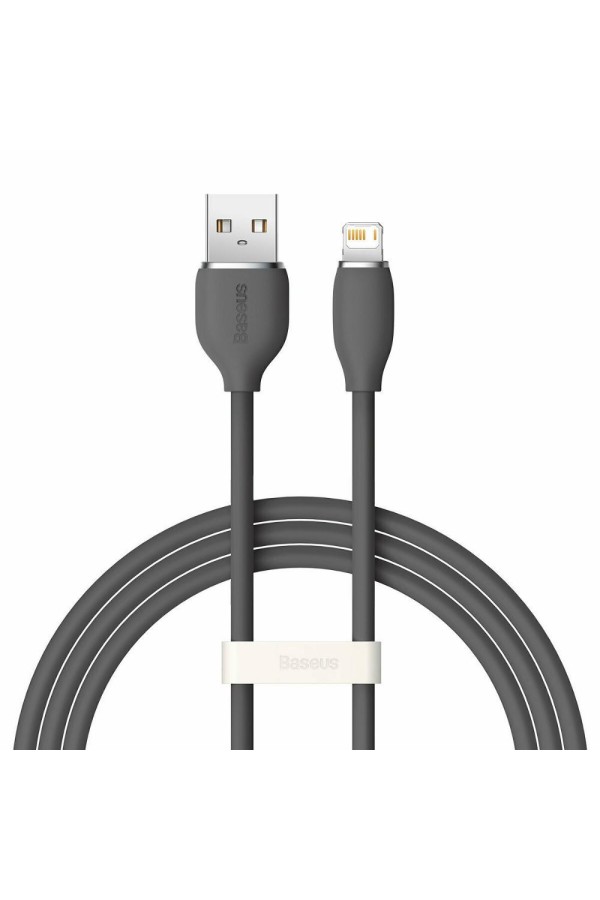 Baseus Jelly Liquid Silica Gel USB to Lightning Cable Μαύρο 1.2m (CAGD000001) (BASCAGD000001)