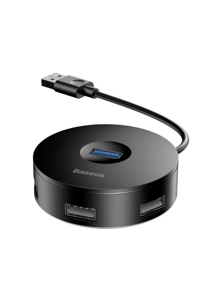 Baseus Hub 4in1 USB to USB 3.0 + 3x USB 2.0 15cm Black (CAHUB-F01) (BASCAHUB-F01)