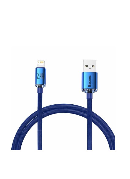 Baseus Crystal Shine Braided USB to Lightning Cable Μπλε 1.2m (CAJY000003) (BASCAJY000003)