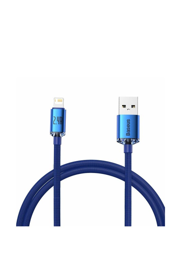 Baseus Crystal Shine Braided USB to Lightning Cable Μπλε 1.2m (CAJY000003) (BASCAJY000003)