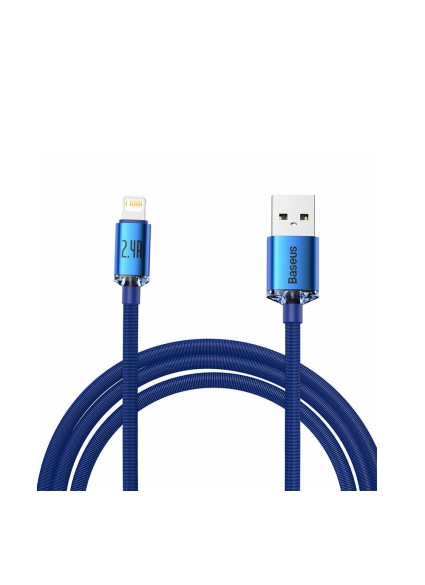 Baseus Crystal Shine Braided USB to Lightning Cable Μπλε 2m (CAJY000103) (BASCAJY000103)