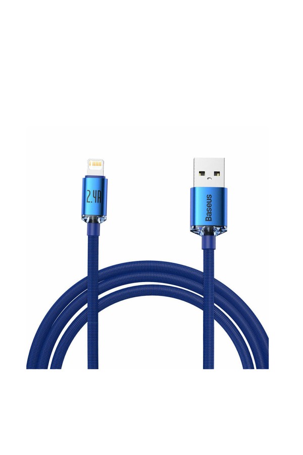 Baseus Crystal Shine Braided USB to Lightning Cable Μπλε 2m (CAJY000103) (BASCAJY000103)
