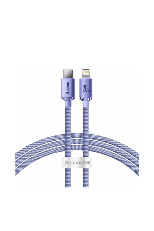 Baseus Crystal Shine Braided USB-C to Lightning Cable 20W Μωβ 1.2m (CAJY000205) (BASCAJY000205)