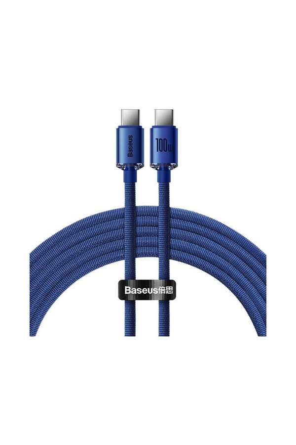 Baseus Crystal Shine cable USB-C to USB-C, 100W, 2m Blue (CAJY000703) (BASCAJY000703)