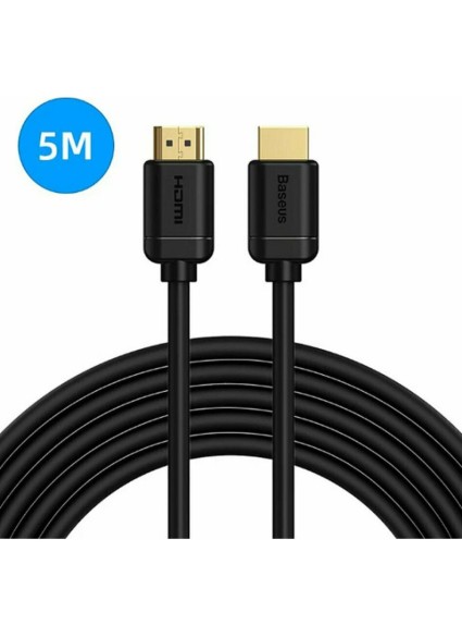 Baseus  2x HDMI 2.0 4K 30Hz Cable, 3D, HDR, 18Gbps, 5m Black (CAKGQ-D01) (BASCAKGQ-D01)