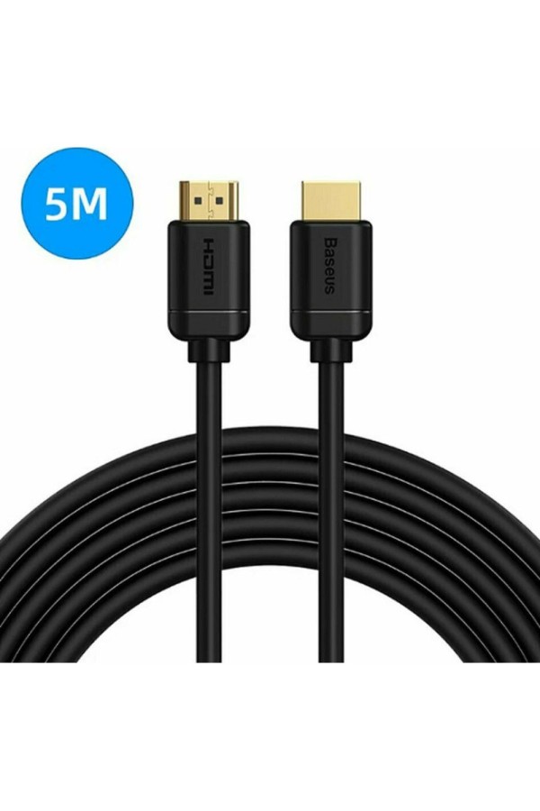 Baseus  2x HDMI 2.0 4K 30Hz Cable, 3D, HDR, 18Gbps, 5m Black (CAKGQ-D01) (BASCAKGQ-D01)