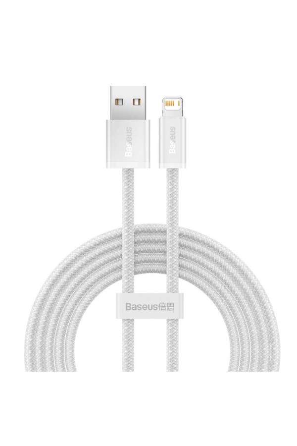 Baseus Dynamic Braided USB to Lightning Cable Λευκό 2m  (CALD000502) (BASCALD000502)