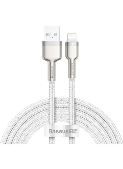 Baseus Braided USB to Lightning Cable Λευκό 2m  (CALJK-B02) (BASCALJK-B02)