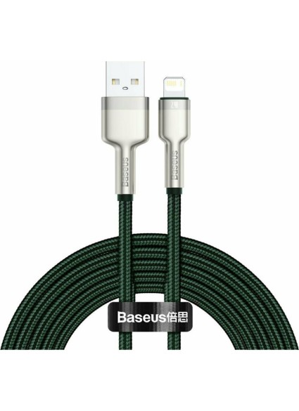 Baseus USB Cable For Lightning Cafule, 2.4a, 2m Green (CALJK-B06) (BASCALJK-B06)