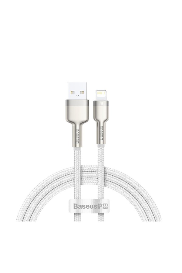 Baseus Braided USB to Lightning Cable Λευκό 1m (CALJK-A02) (BACALJKA02)