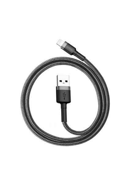 Baseus Cafule USB Lightning Cable 2.4A 0.5m Gray+Black (CALKLF-AG1) (BASCALKLF-AG1)