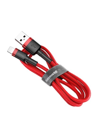 Baseus Lightning Cafule Cable 2.4A 1m Red + Red (CALKLF-B09) (BASCALKLF-B09)