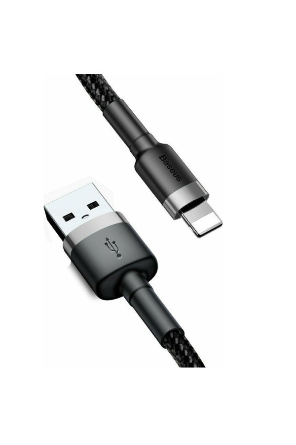 Baseus Cafule Braided USB to Lightning Cable Μαύρο 2m (CALKLF-CG1) (BASCALKLF-CG1)