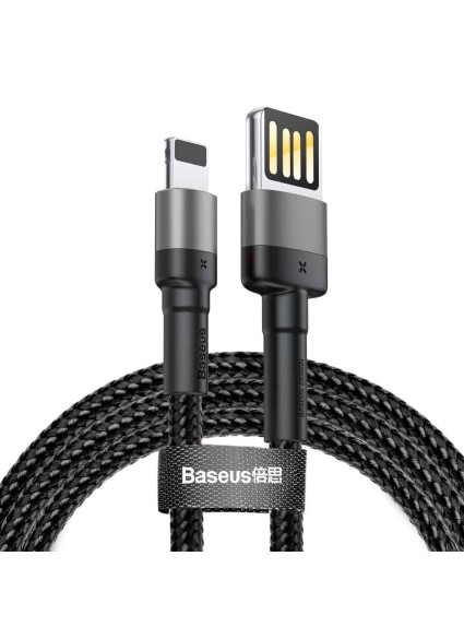 Baseus  Cafule Double-sided USB Lightning Cable 1.5A 2m Gray+Black (CALKLF-HG1) (BASCALKLF-HG1)