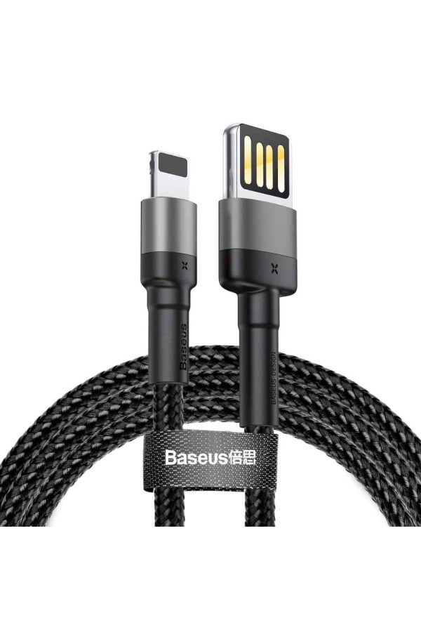Baseus  Cafule Double-sided USB Lightning Cable 1.5A 2m Gray+Black (CALKLF-HG1) (BASCALKLF-HG1)