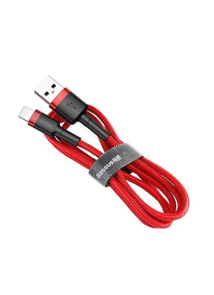 Baseus Cafule Braided USB to Lightning Cable Κόκκινο 0.5m (CALKLF-A09) (BASCALKLFA09)