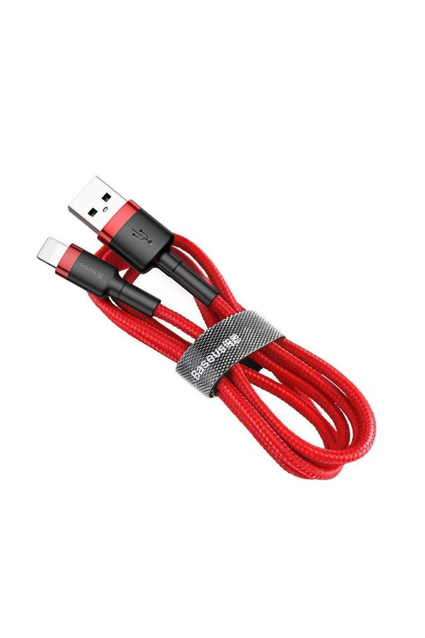 Baseus Cafule Braided USB to Lightning Cable Κόκκινο 0.5m (CALKLF-A09) (BASCALKLFA09)
