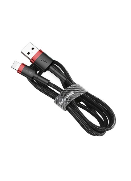 Baseus Cafule Braided USB to Lightning Cable Κόκκινο 0.5m (CALKLF-A19) (BASCALKLFA19)