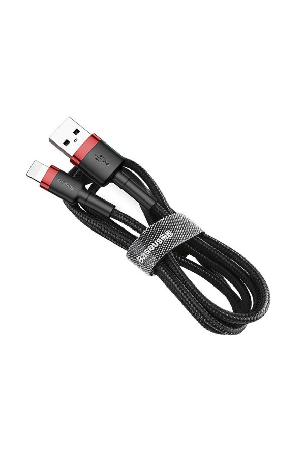 Baseus Cafule Braided USB to Lightning Cable Κόκκινο 0.5m (CALKLF-A19) (BASCALKLFA19)