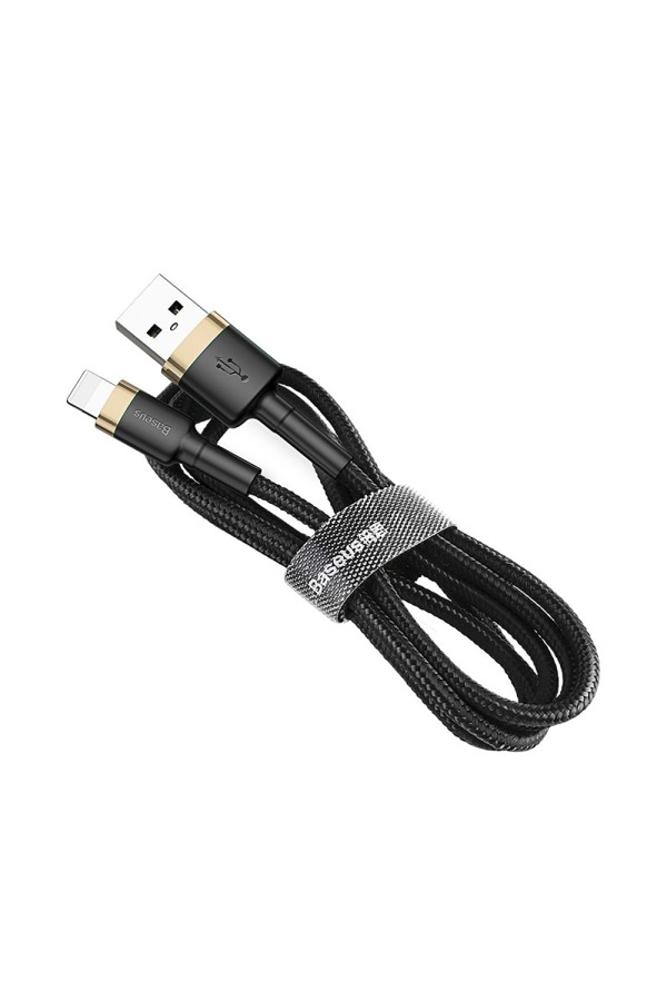 Baseus Cafule Braided USB to Lightning Cable Χρυσό 1m (CALKLF-BV1) (BASCALKLFBV1)