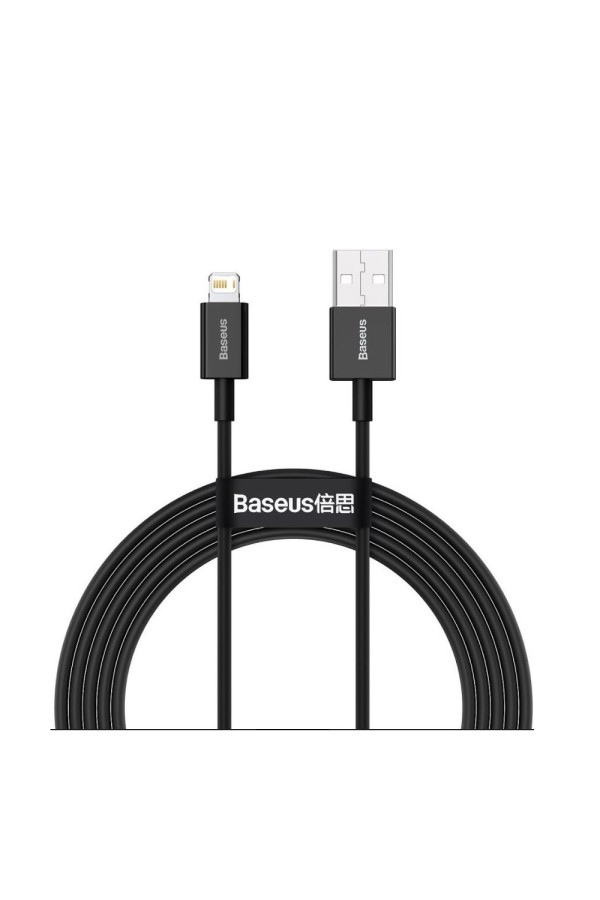 Baseus Lightning Superior Series cable, Fast Charging, Data 2.4A, 1m Black (CALYS-A01) (BASCALYS-A01)