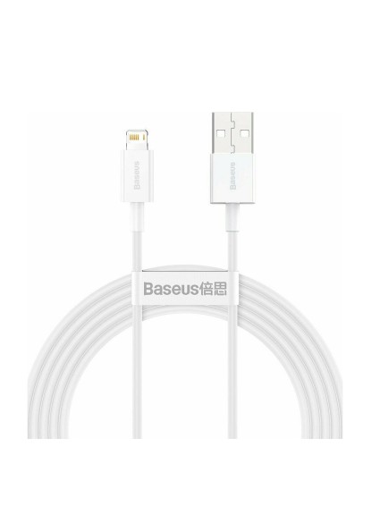 Baseus Lightning Superior Series cable, Fast Charging, Data 2.4A, 2m White (CALYS-C02) (BASCALYS-C02)