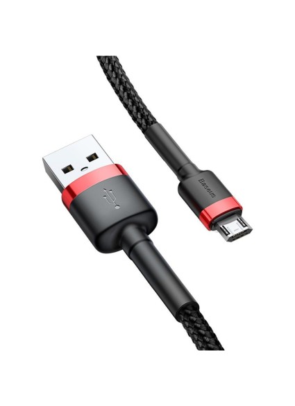 Baseus Cafule Braided USB 2.0 to micro USB Cable Μαύρο 3m (CAMKLF-H91) (BASCAMKLF-H91)