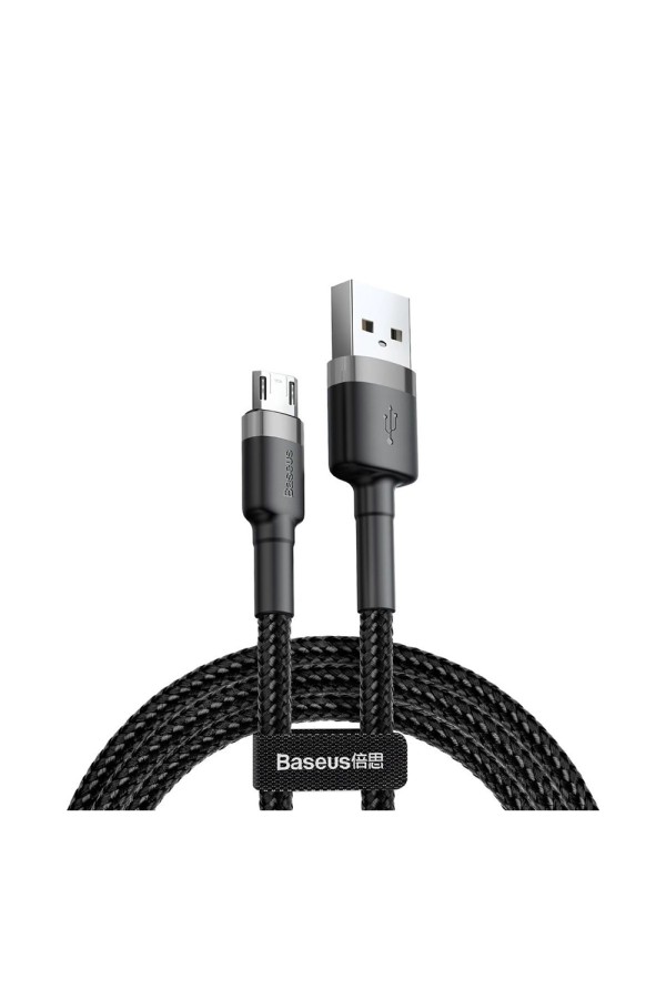 Baseus Cafule Braided USB 2.0 to micro USB Cable Γκρι 0.5m (CAMKLF-AG1) (BASCAMKLFAG1)